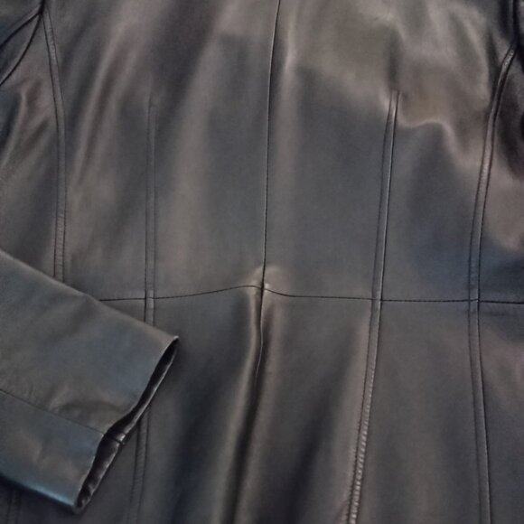 Black leather jacket. XL. - Picture 4 of 4